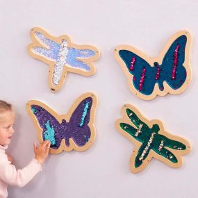 Mark Making Sequin Butterflies and Dragonflies