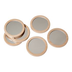 Wooden Little Looking Mirrors 6pk