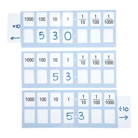Wipe Clean Place Value Slider 1000s to 1/1000s - 18pk