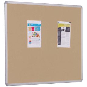 Hessian Framed Noticeboard H1200 x W900mm Natural