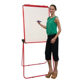 UltraMate Magnetic Flipchart Easel Red