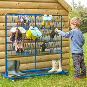 Green Double Sided Metal Wellie Rack Stand | Creative Activity