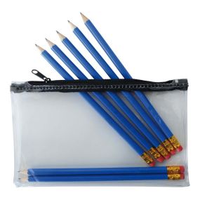 Clear PVC Pencil Case 12pk H125 x W300mm