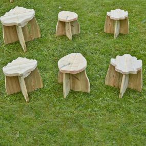 Storytellers' Wooden Stools 6pk | Creative Activity