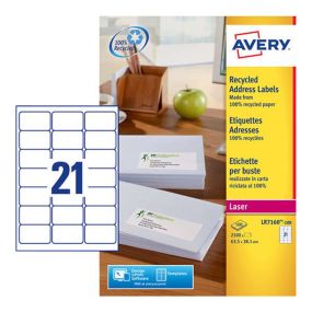 Avery Recycled Laser Address Labels LR7162-100 16 Per Sheet