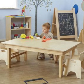 Natural Wooden Folding Early Years Table