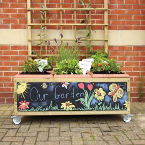Instant Garden Planter Rear Trellis 8 Box 155cm | Creative Activity