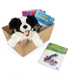 Griff The Wellbeing Dog Puppet and Book Collection