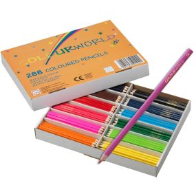 Everyday Value Colouring Pencils Classpack 288 with Gratnells Tray | Creative Activity