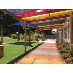 Coloured Roof Pergola - 5000mm x 5000mm | Creative Activity