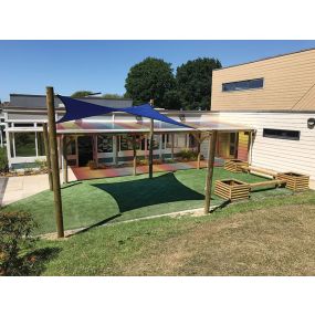 Removable Wooden Shade Sail - 5000mm x 5000mm | Creative Activity