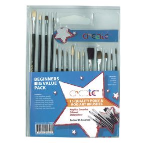 Create Mixed Brush 15 Piece Set