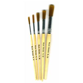 Short Handle Nylon Round Brushes Size 8 - pack of 10 | Creative Activity
