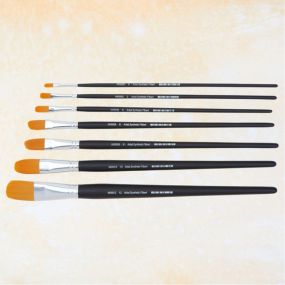 Artist Filbert Synthetic Brush Set Long handled - pack of 7