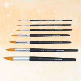 Artist Round Synthetic Brush Set Short handled - pack of 7