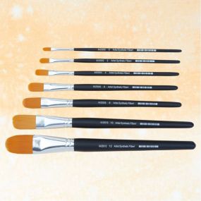 Artist Filbert Synthetic Brush Set Short handled - pack of 7