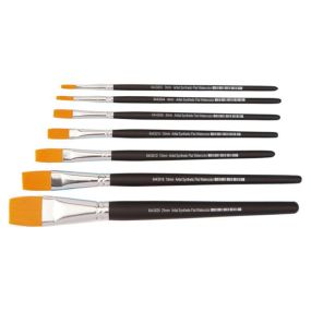 Artist Flat Synthetic Watercolour Brush Set Assorted - pack of 7