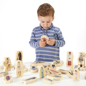Wooden Community People Blocks