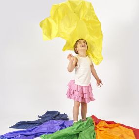 Rainbow Habutae Fabric