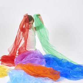 Rainbow Organza Fabric