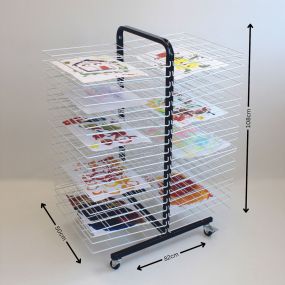 Large 40 Shelf Mobile Drying Rack | Educational Resources - Art & Craft | Creative Activity