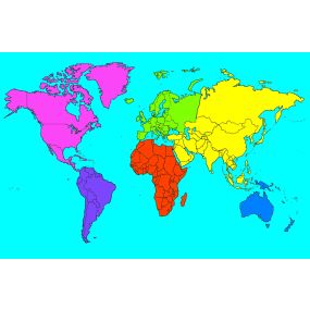 World Map Play Mat L200 x W150cm