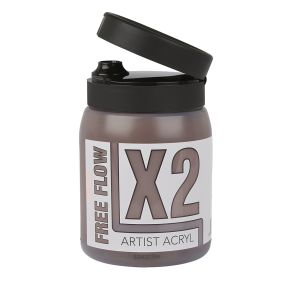 Specialist Crafts X2 Free Flow Acryl Acrylic Colour 500ml Burnt Umber Brown | Creative Activity