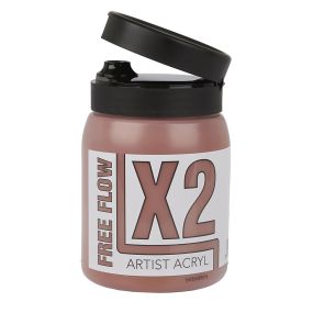 Specialist Crafts X2 Free Flow Acryl Acrylic Colour 500ml Burnt Sienna | Creative Activity