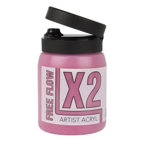 Specialist Crafts X2 Free Flow Acryl Acrylic Colour 500ml Azo Pink | Creative Activity