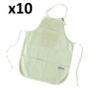 Apron Univeral size 72cmx55cm 4 pockets pack of 10 | Creative Activity