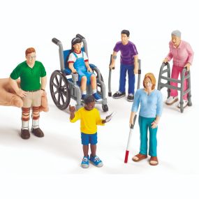 Block People Small World Figures with Disabilities