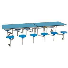 12 Seat Rectangular Mobile Folding Table 3080x760mm H690mm