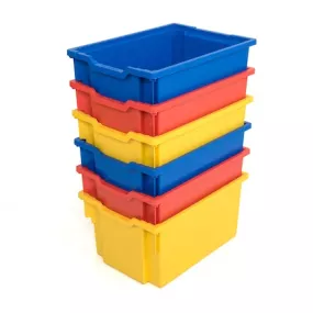 Gratnells Storage Trays 6 Pack Multicoloured Extra Deep | Creative Activity