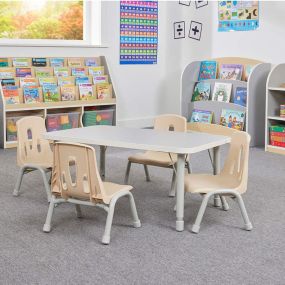 Oslo Rectangular Table Grey - 4 Seater