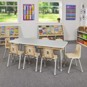 Oslo Rectangular Table Grey - 8 Seater