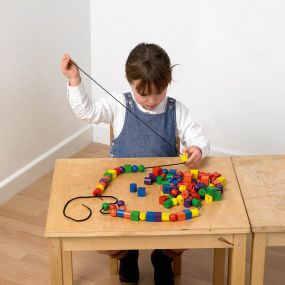 Large Wooden Lacing Beads  | Creative Activity