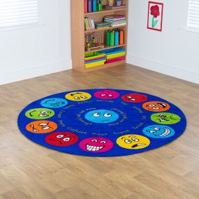 Emotions Faces Interactive Circular Carpet