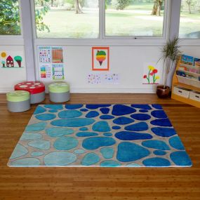 Water Droplet Super Deluxe Carved Carpet