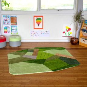 Aerial Landscape Super Deluxe Carved Carpet
