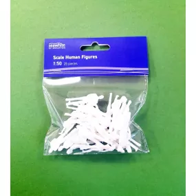 1:50 scale White unpainted figures 25 retail pack