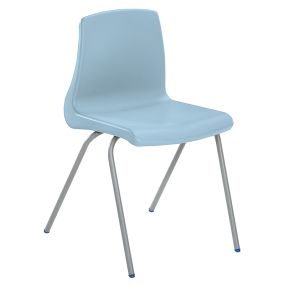 Metalliform NP Chair Seat Ht 460mm Soft Blue Black Frame