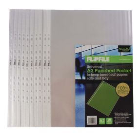 A3 PP Portrait Display Sleeves Pack of 10 | Creative Activity