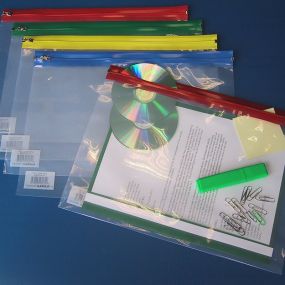 Zip Wallet A4+ 370 x 255mm Assorted - pack of 25