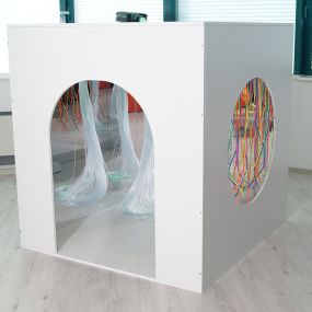 Large Wooden Padded Den for Bubble Tube & Fibre Optics 