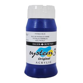 System 3 Original Acrylic Colour 500ml Phathalo Blue | Creative Activity
