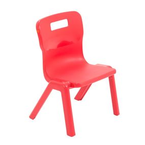 Titan One Piece Chairs Red Seat height 260mm