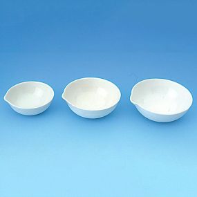 Basin, Evaporating, Porcelain, Round Bottom with Spout, 100ml (Pack 10)