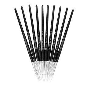 White Synthetic Sable Brushes Size 4 - Pack of 10 | Educational Resources - Art & Craft | Creative Activity