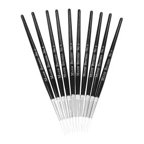 White Synthetic Sable Brushes Size 6 - Pack of 10 | Educational Resources - Art & Craft | Creative Activity