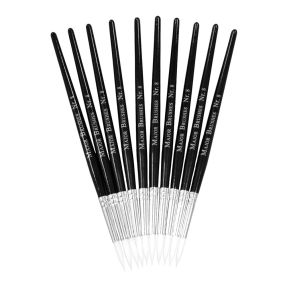 White Synthetic Sable Brushes Size 8 - Pack of 10 | Educational Resources - Art & Craft | Creative Activity